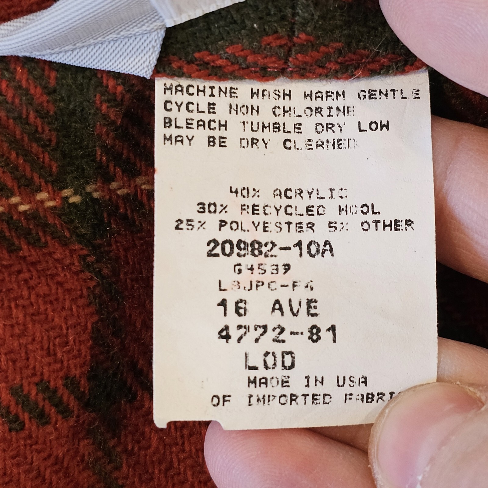 Vintage 70s Large Plaid Wool Blend Blazer Smoking Jacket Rust Orange Green