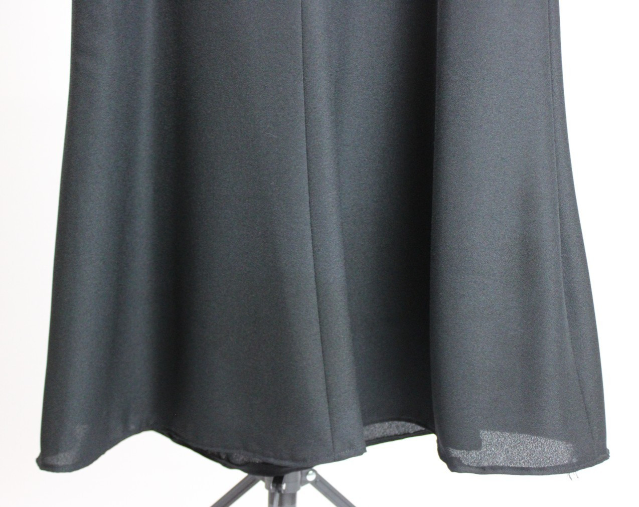 Vivian Dessy Diamond Long Dress – Size 10, Black Contrast Stitching, Made in USA
