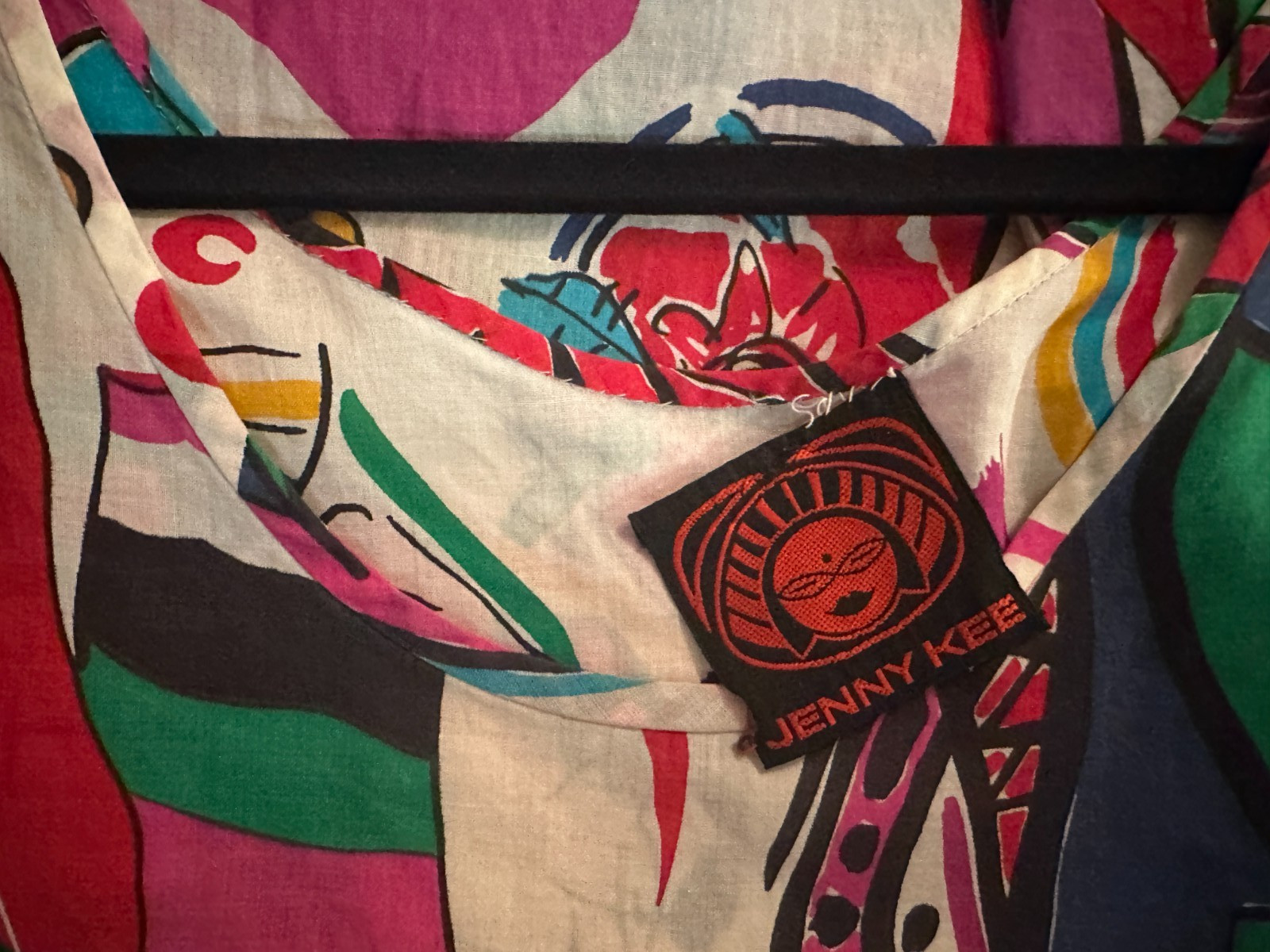 Jenny Kee Flamingo Park Vintage Tank Top Cotton Australia Rare Size 12 Art Print