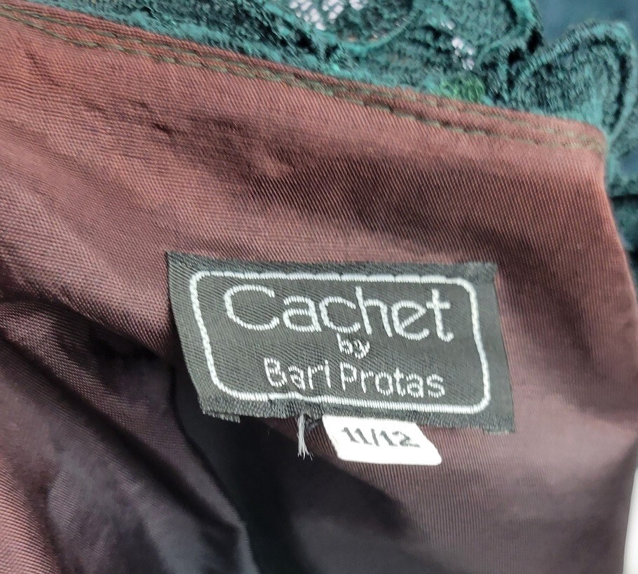 NWT Vintage Cachet by Bari Protas Green lace women&rsquo;s Skirt Top Jacket Set 11/12