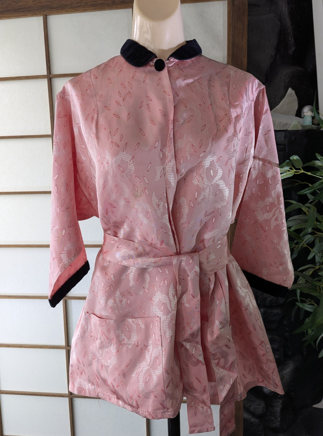 Vtg 1940s Smoking Jacket Robe Coat « Man Tailored » Tommiesby Harry Berger Sz XL