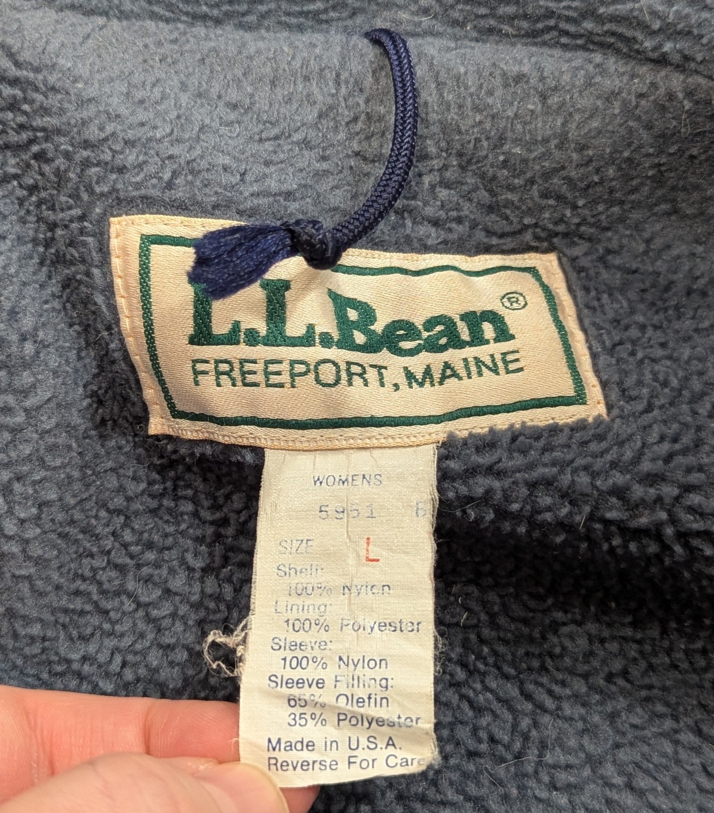 L.L. Bean Nylon Fleece Lined Bomber Jacket Mauve Pink Women&rsquo;s M/L Vintage 80&rsquo;s