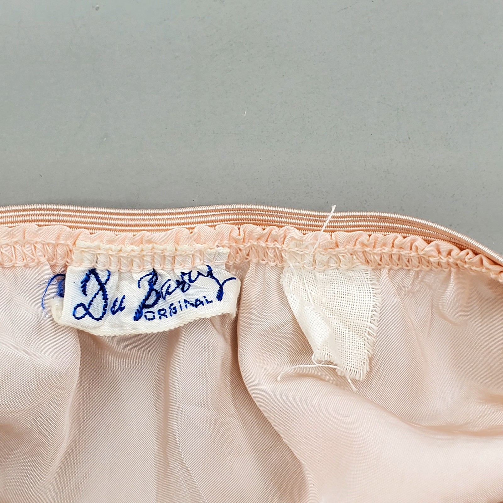 Vintage 1940s Du Barry Pastel Pink Ruffled Slip Skirt Size XS