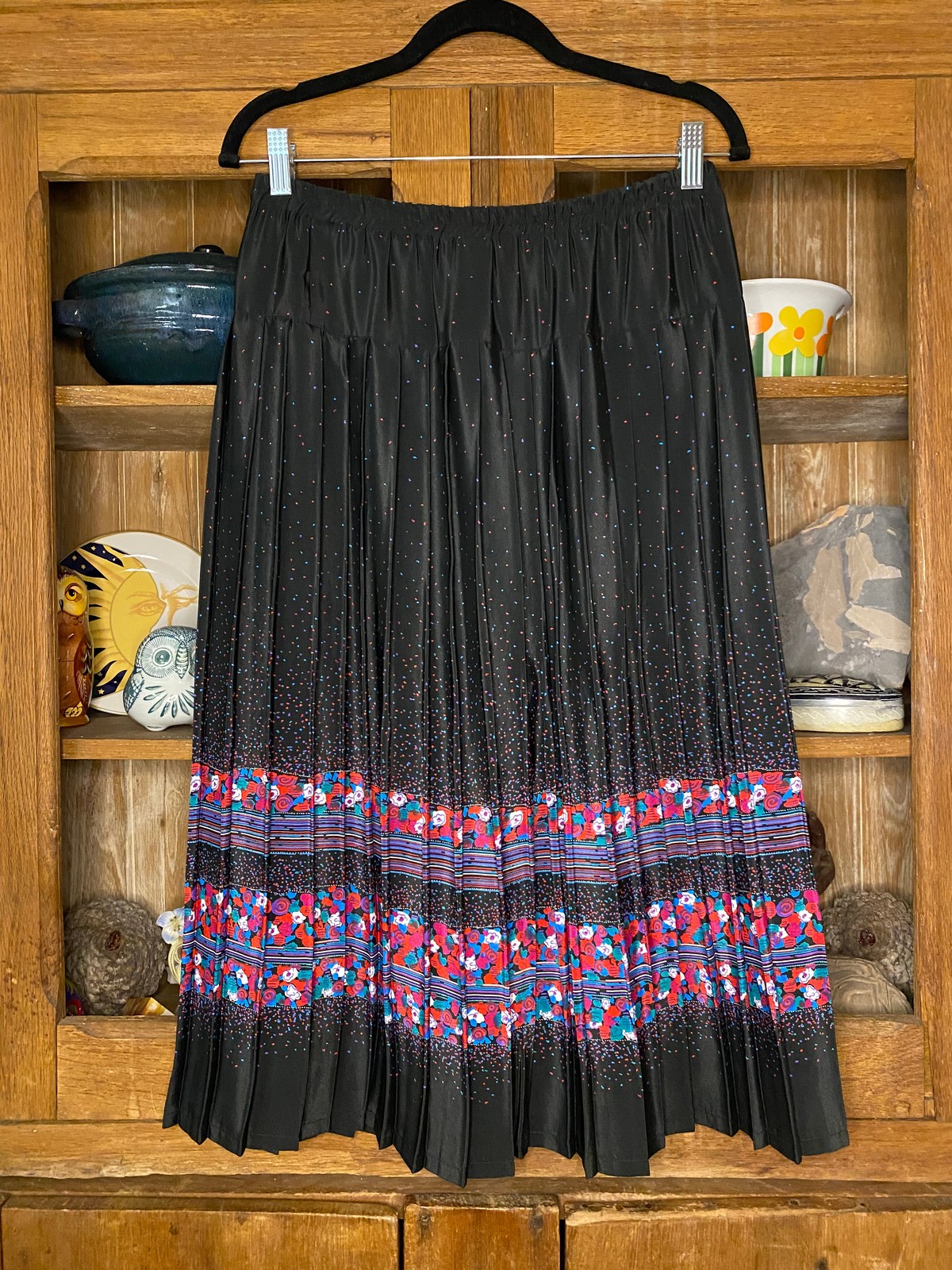 Black+Floral Skirt Size 10-12