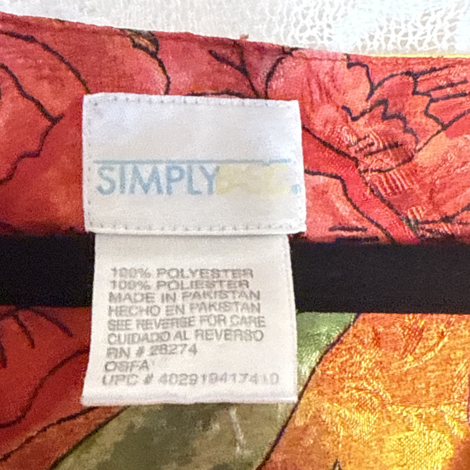 Vintage Simply Basic Multicolor Floral Jacquard One Size Pockets Muumuu Caftan