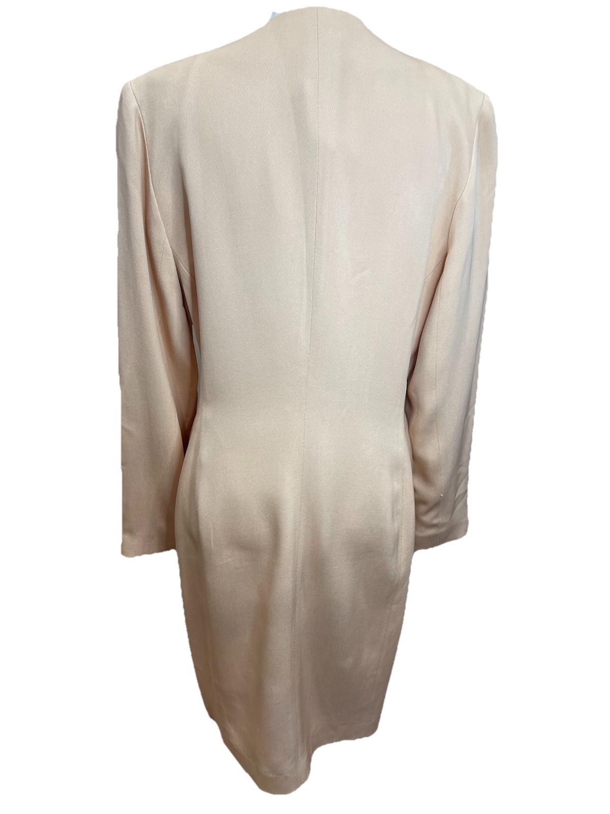 VTG Ann Taylor Double Breasted Blazer Dress Champagne Size 8-90s Minimalist