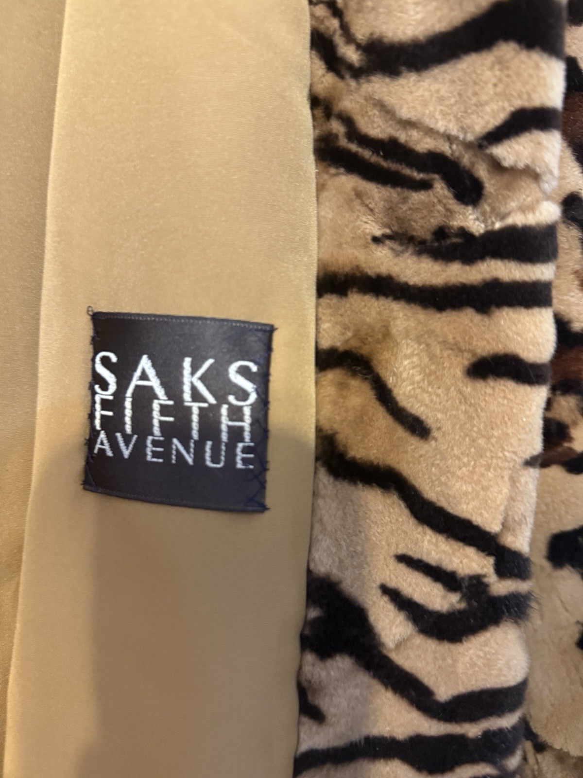 Birger Christensen Leopard Print Sheared Mink Fur Coat w/ Fox Collar & Cuffs M