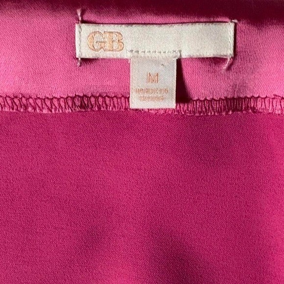 Pink satin mini skirt with slit. Party, special occasion, whimsy Goth, Y2K sz M