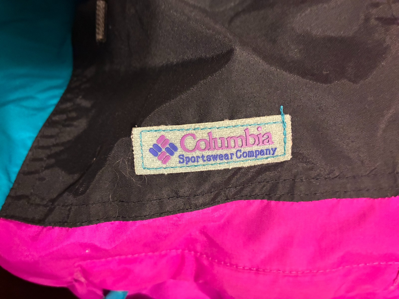 Vintage 1990&rsquo;s Columbia Vamoose Ski Shell Jacket Neon Women’s M Wind Rain Proof