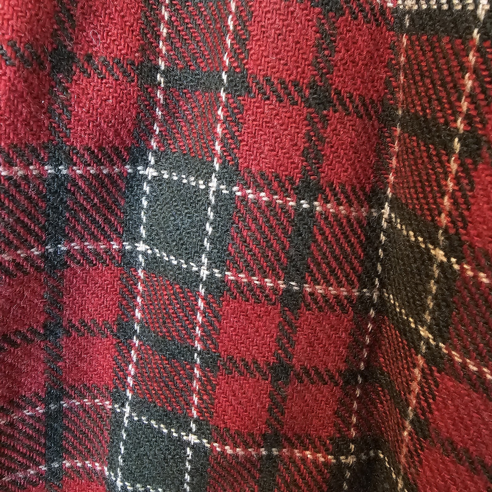 Vintage 70s Large Plaid Wool Blend Blazer Smoking Jacket Rust Orange Green