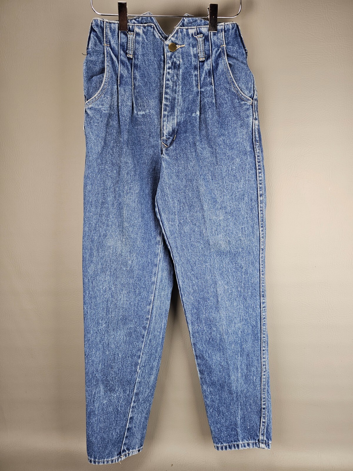 VTG 90s Y2K NASTY High Waist Mom Retro Blue Denim Jeans S XS 0 2 – 24&Prime; Waist