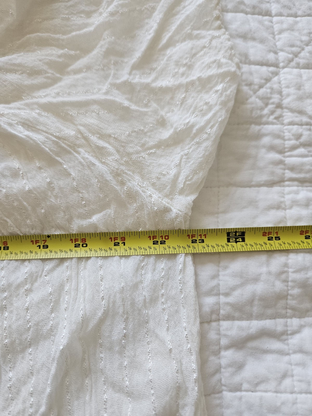 Vtg Vandemere White Gauze Cotton Flutter Sleeve Maxi Dress Grecian Cottagecore