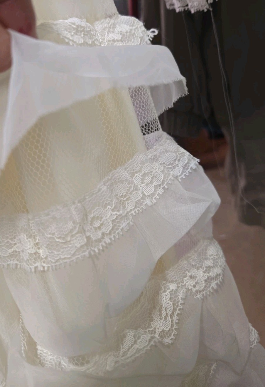 Vintage Nadine 1970’s Dress Women’s White Gown Prom