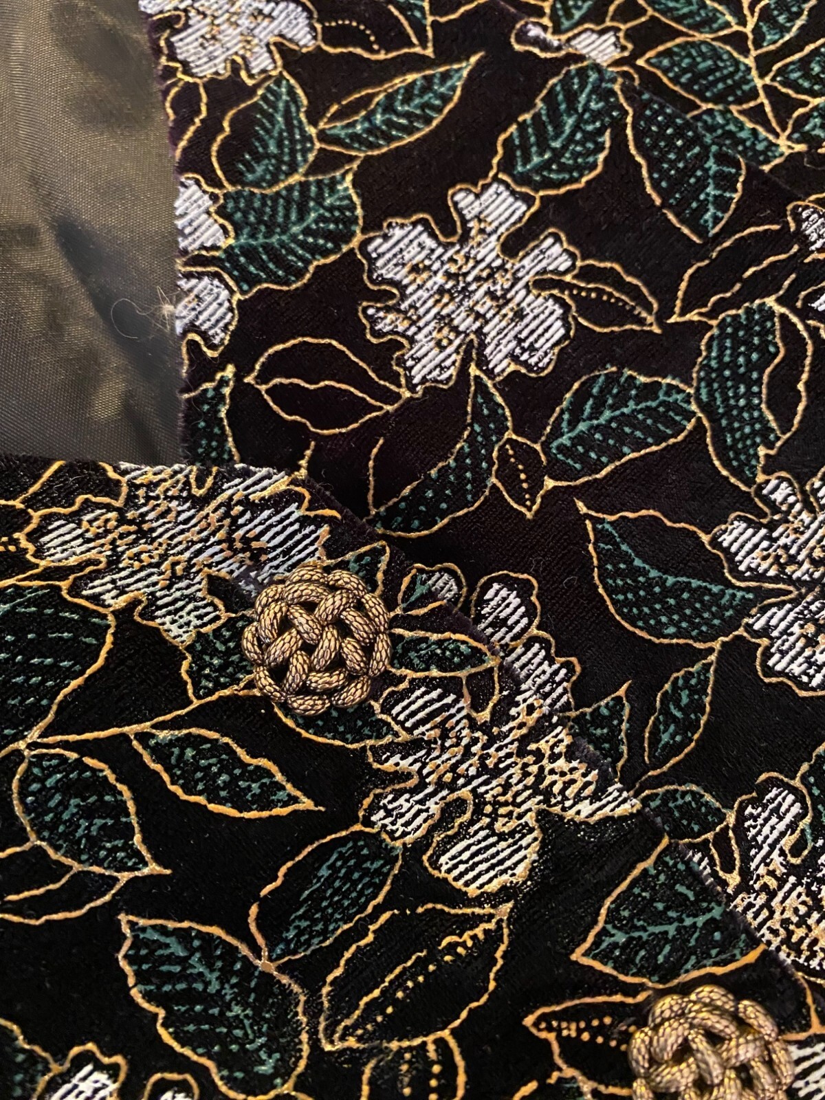 Another Thyme Boho Black Floral Vest Blazer Sheer Sleeves Blouse XL