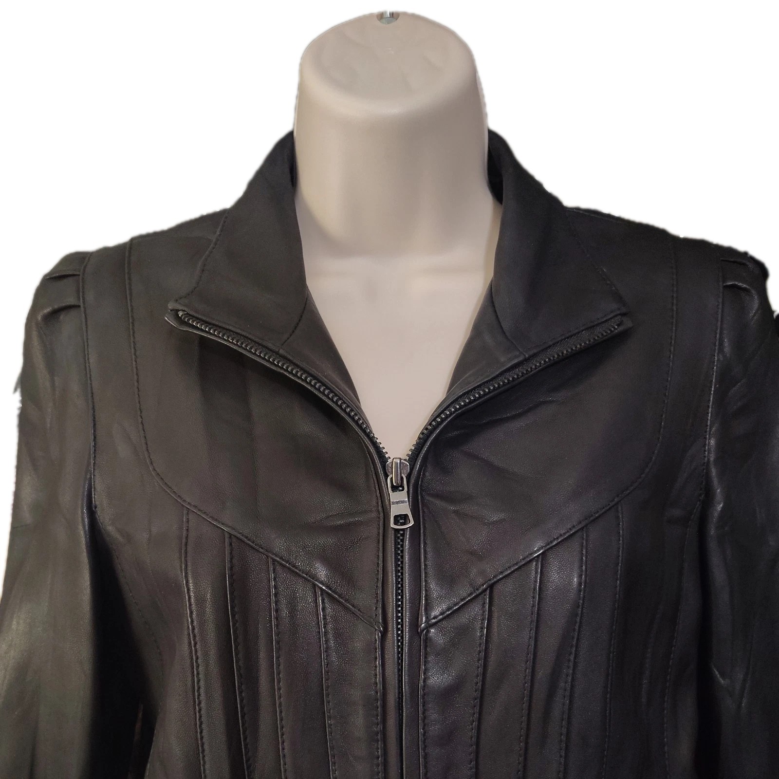 Gallery Lamb Skin Leather Jacket Size Petite Medium