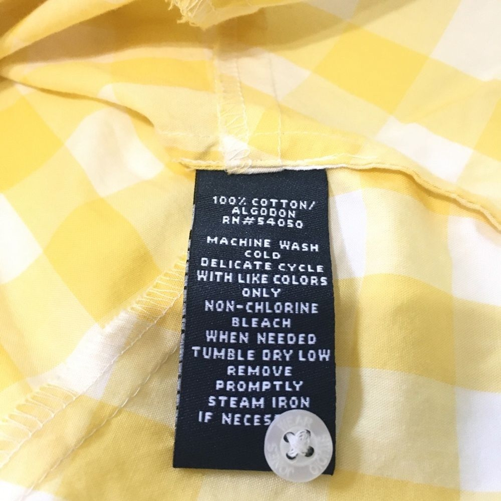Jones Wear Studio Plaids Yellow Button Down Shirt