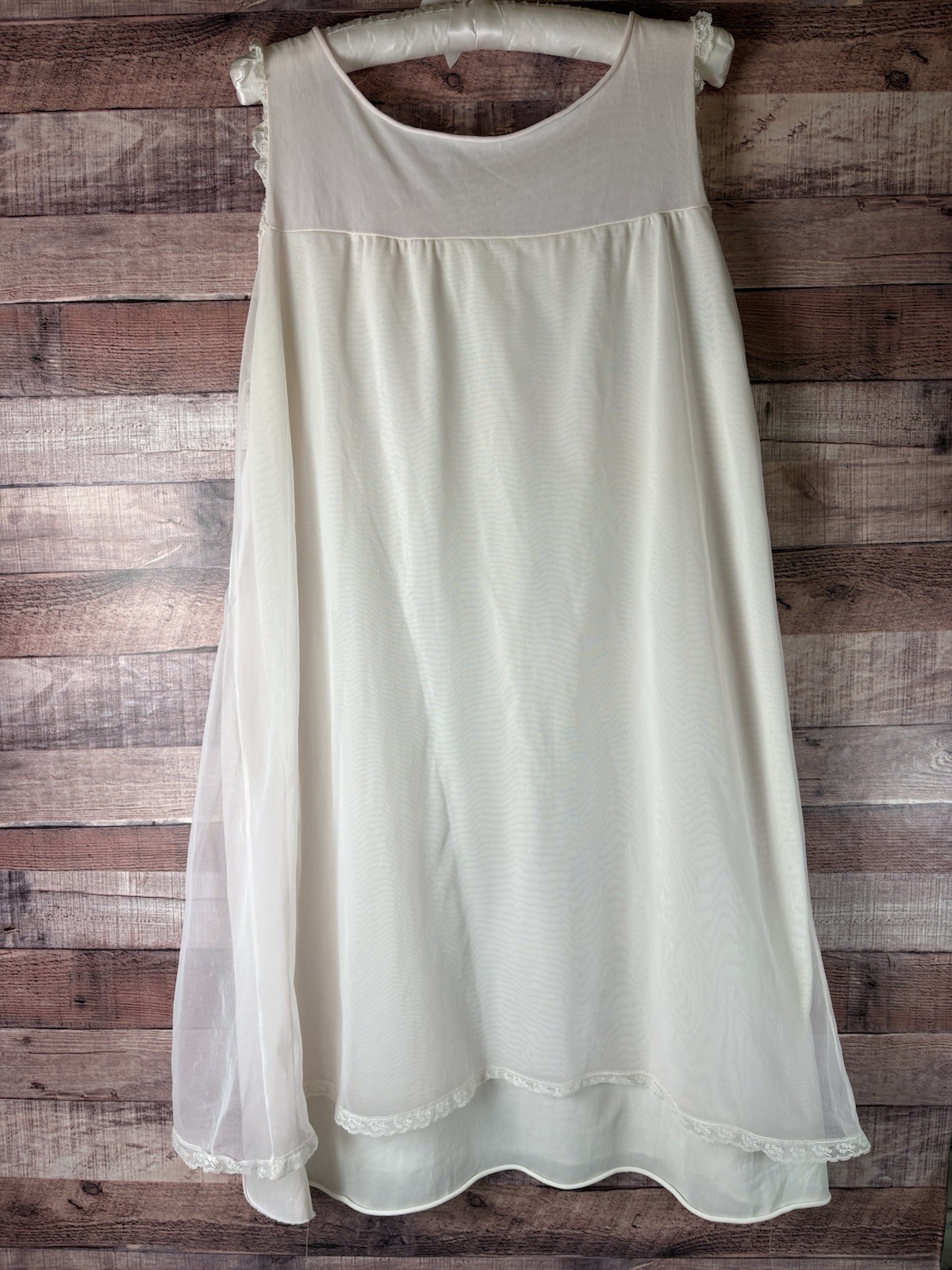 1950-60 Pale Pink Chiffon Babydoll Nightie