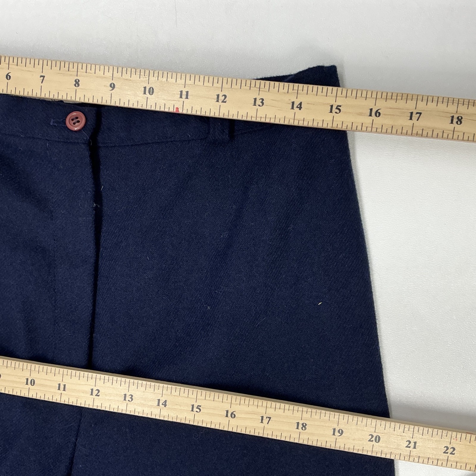 CLOTHE HER RUSS TOGS 2Pc Suit Pants Slacks 30×32 Blazer Womens Navy Sz M