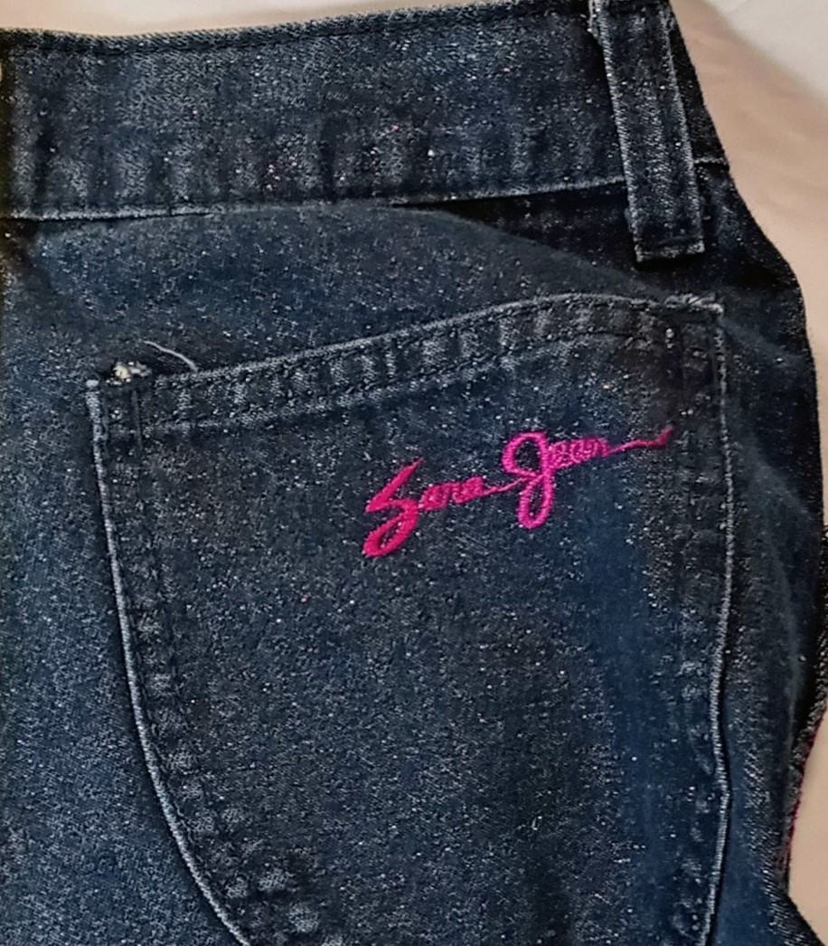 Rare Authentic Vintage 80&rsquo;s Sparkle Sara Jeans 25.5&Prime; Waist Hong Kong READ