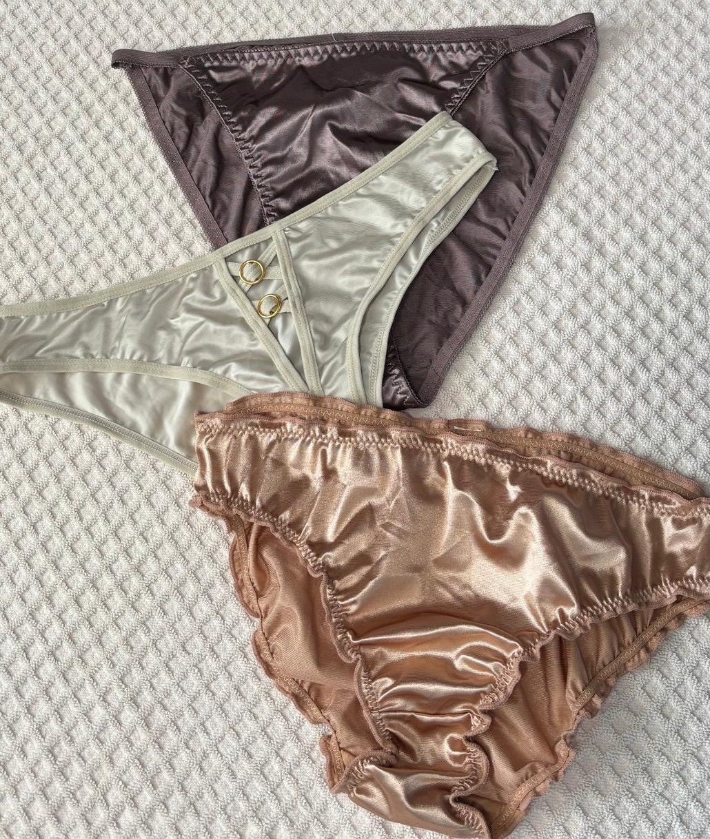 New Vintage Style Panties 3 Pack Bundle. All Are Silky, Extremely Shiny.