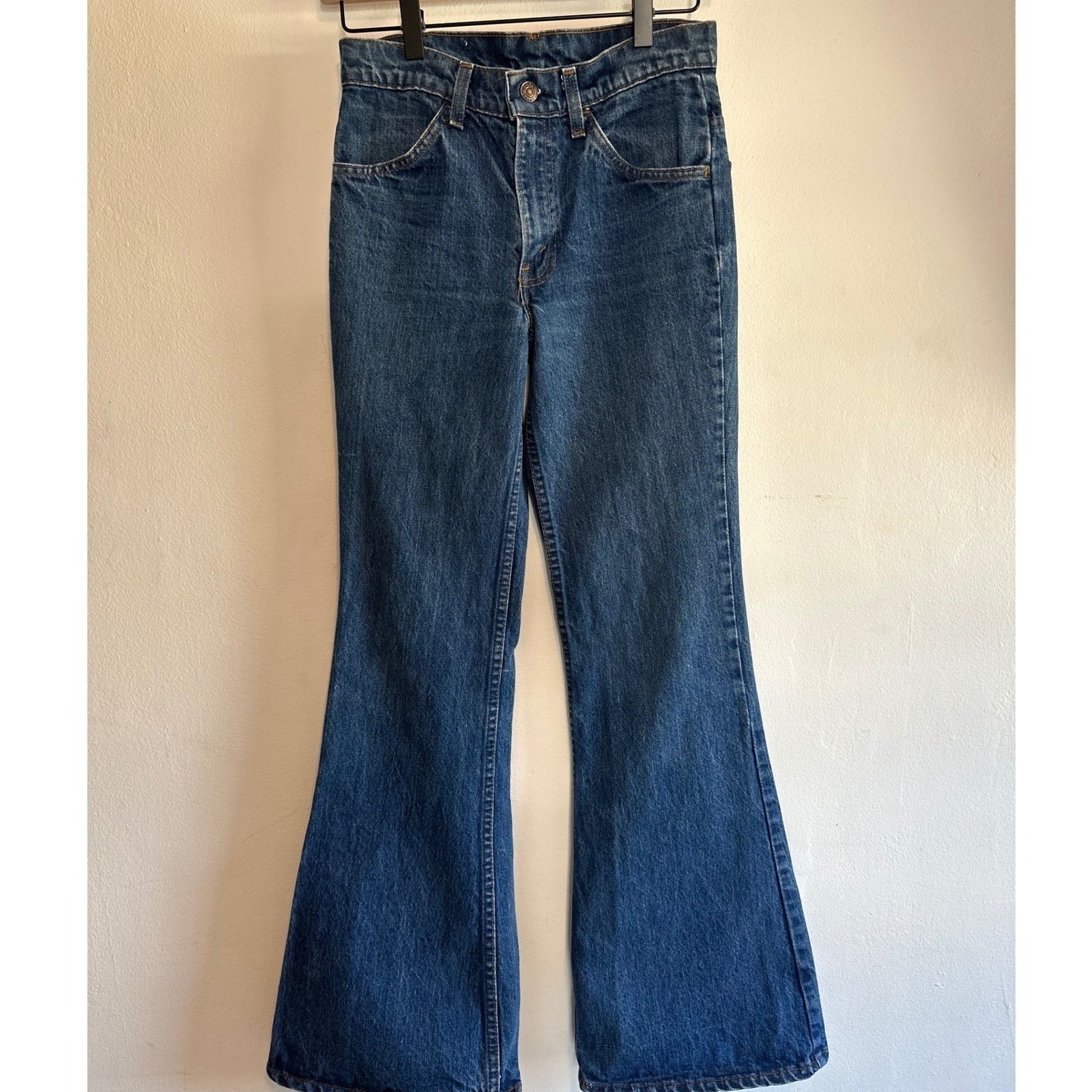 Vintage 684 Levi&rsquo;s Big Bell Bottom Jeans Orange Tab 1970&rsquo;s Size 28X33