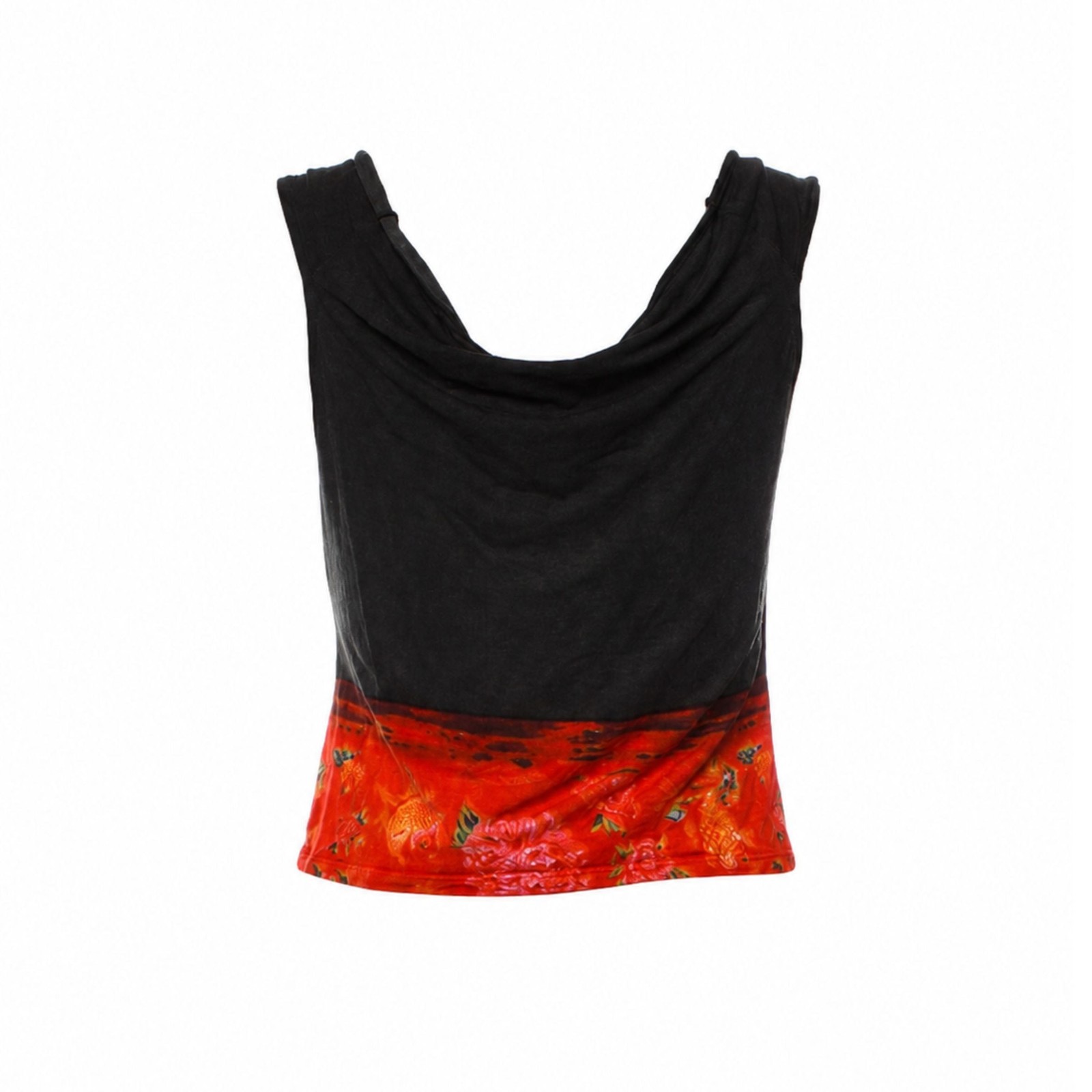Voyage Passion Vintage Printed Crystal Embellished Tank Top