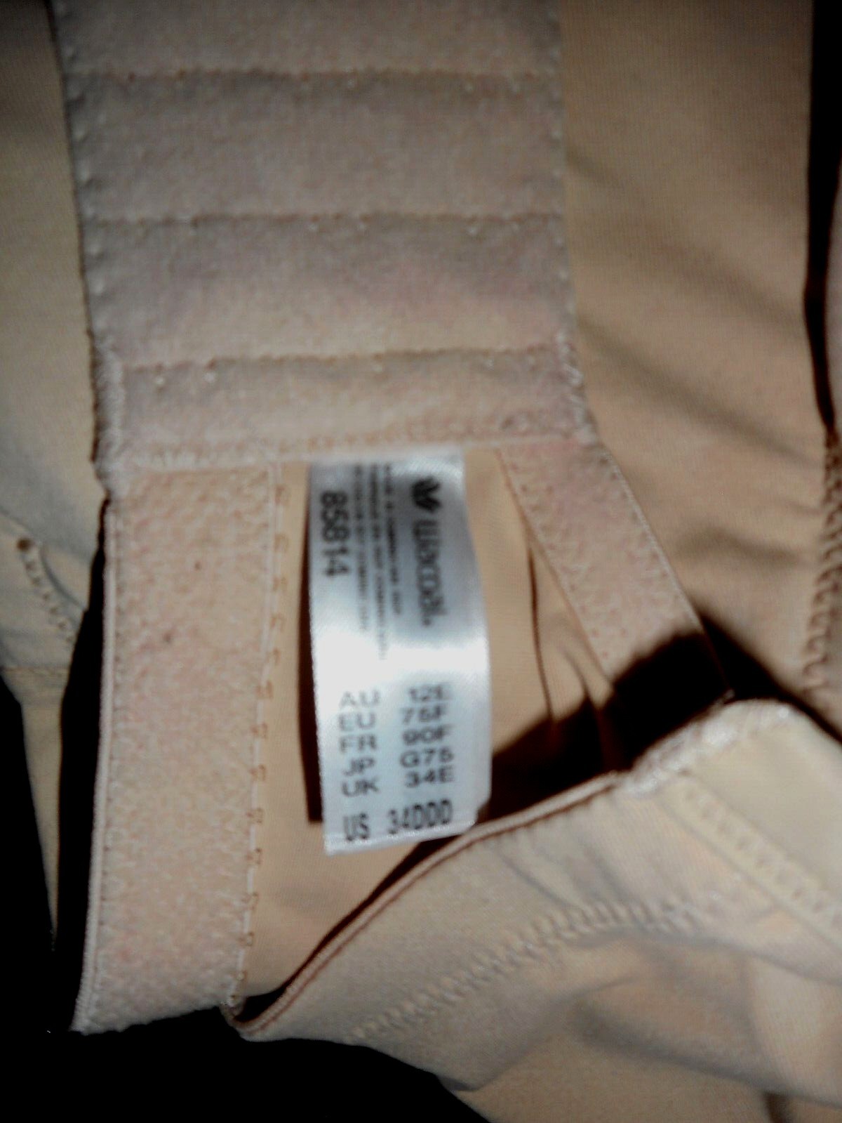 34DDD Wacoal Bra Beige Bodysuede 85814 Ultra Full Figure Orig 60.00