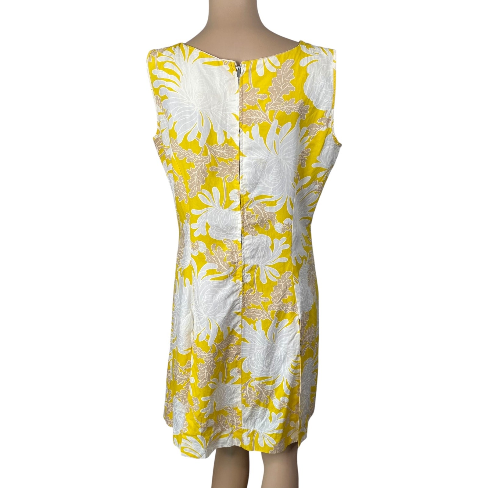 Vtg 60s Dash-About Yellow Floral Split Skirt Scooter Mini Dress SZ 16