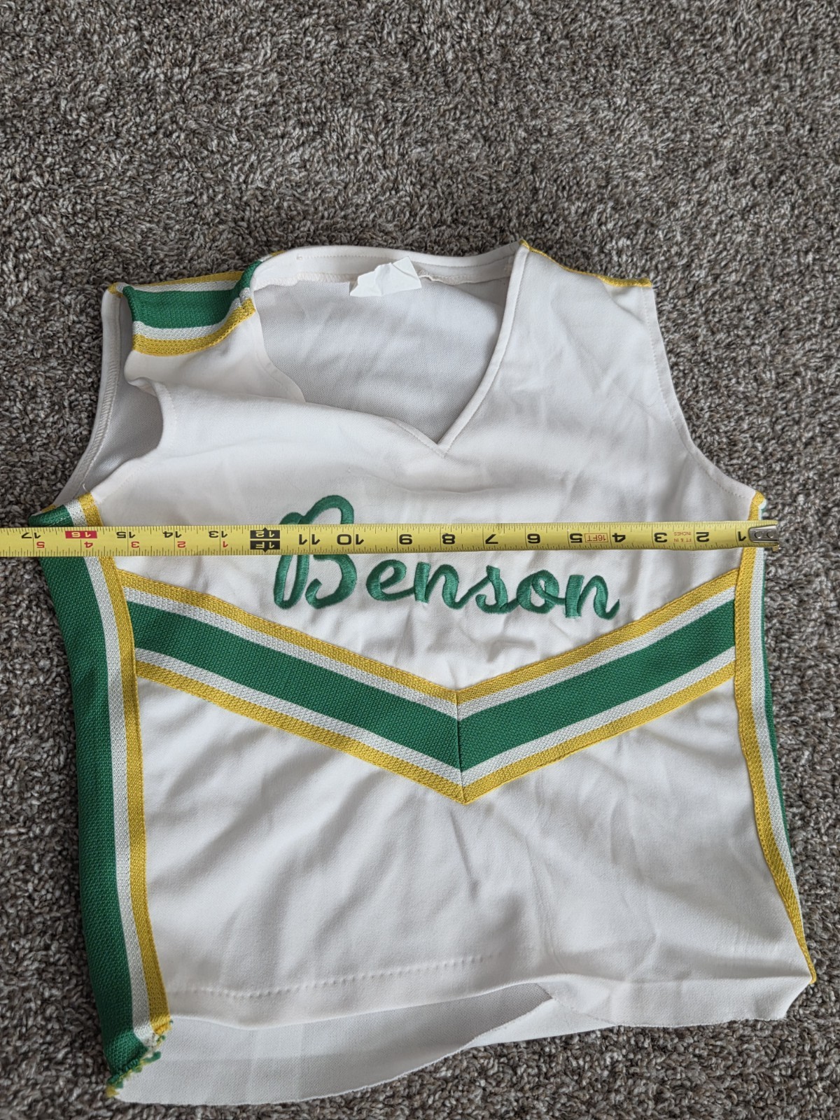 Vtg 70s 80s Dehen Knitting Co Cheerleader Skirt Sz 13 & Top Sz 36 USA Polyester