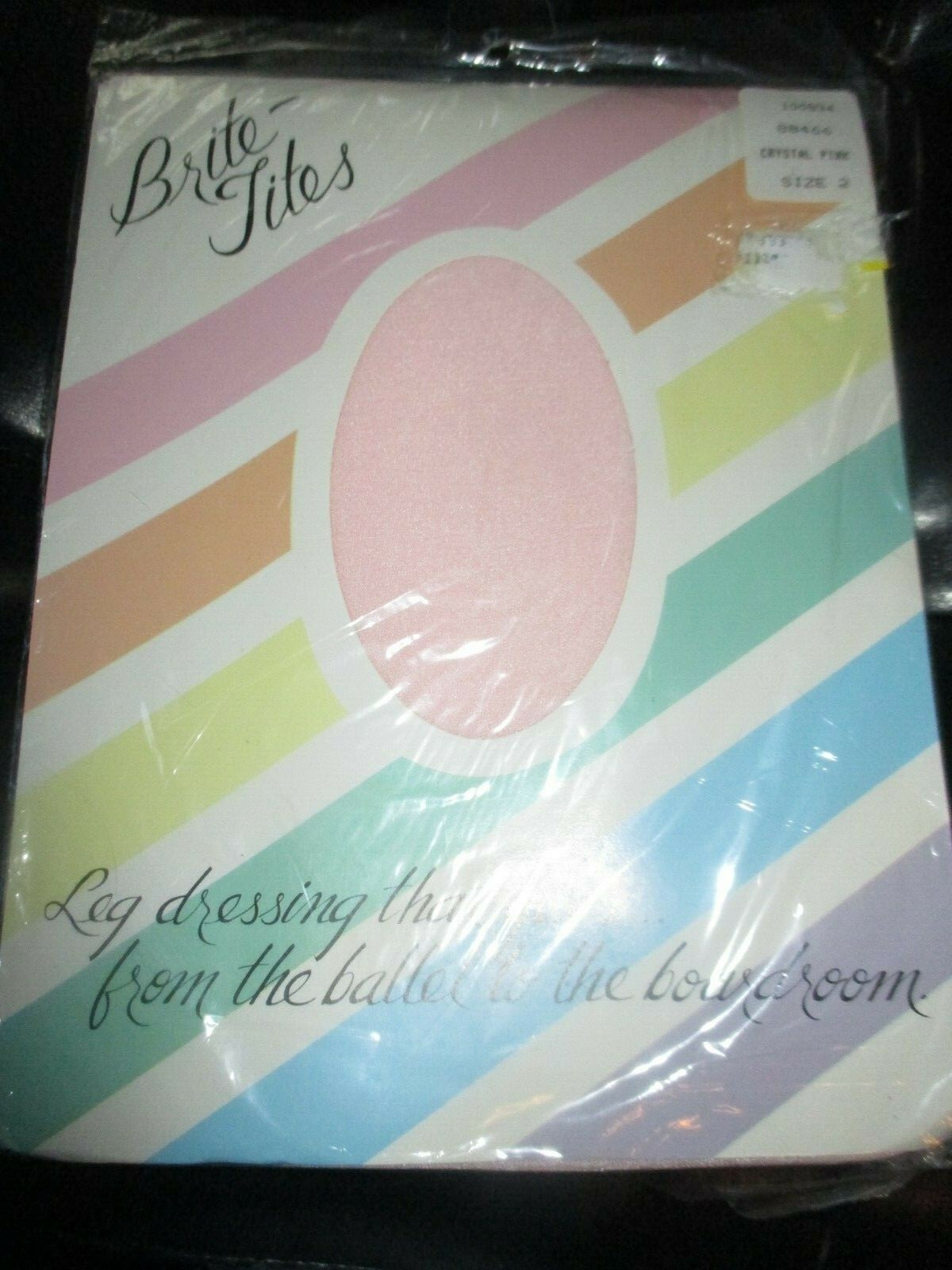 BRITE-TITES Vintage CRYSTAL PINK Nylon/Lycra PANTYHOSE-Size 2-115-135 lbs-1980&rsquo;s