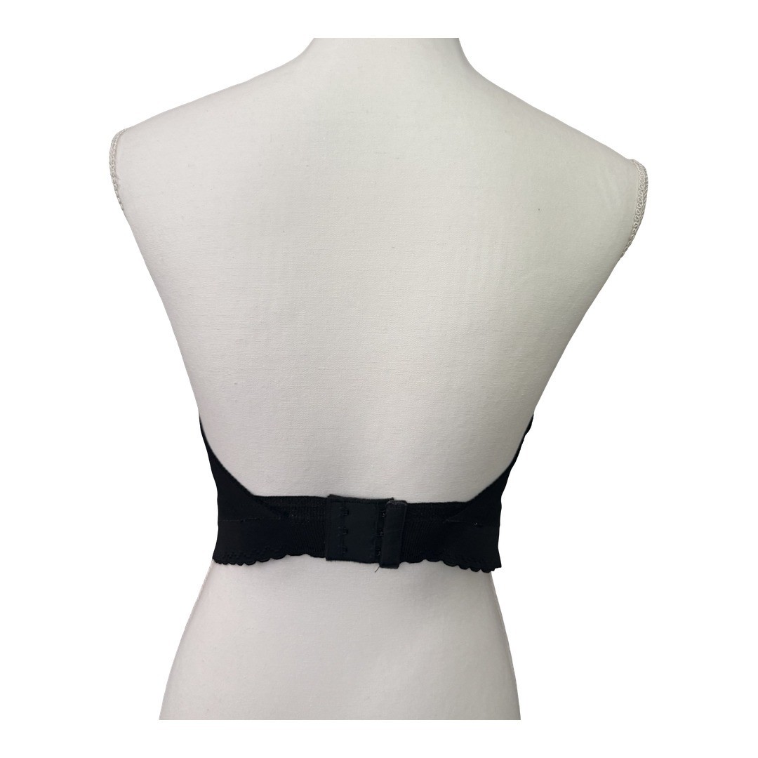 Backless by Young Smoothie Bra Corset Busier Black Lace Strapless Womens 34D