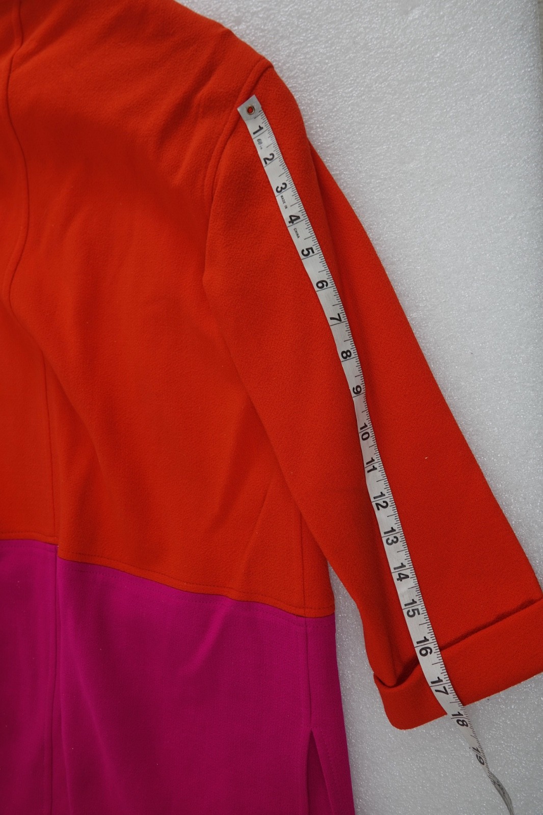VINTAGE WOMANS EMANUEL UNGARO ORANGE COLORBLOCK 1960&rsquo;S JACKET 4/38