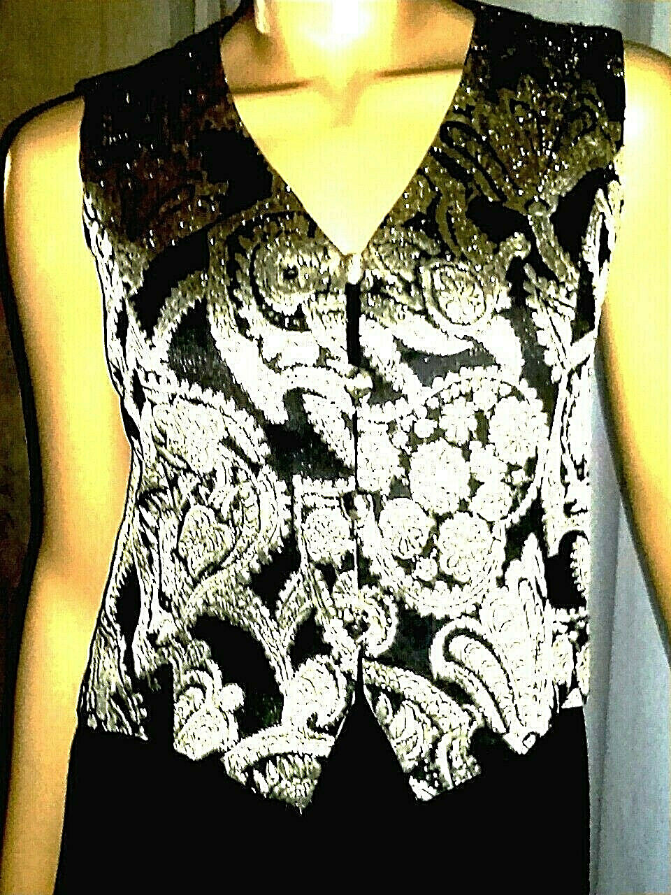 Evening brocade vest- size 34/36- tailor made- unique!!- Handmade