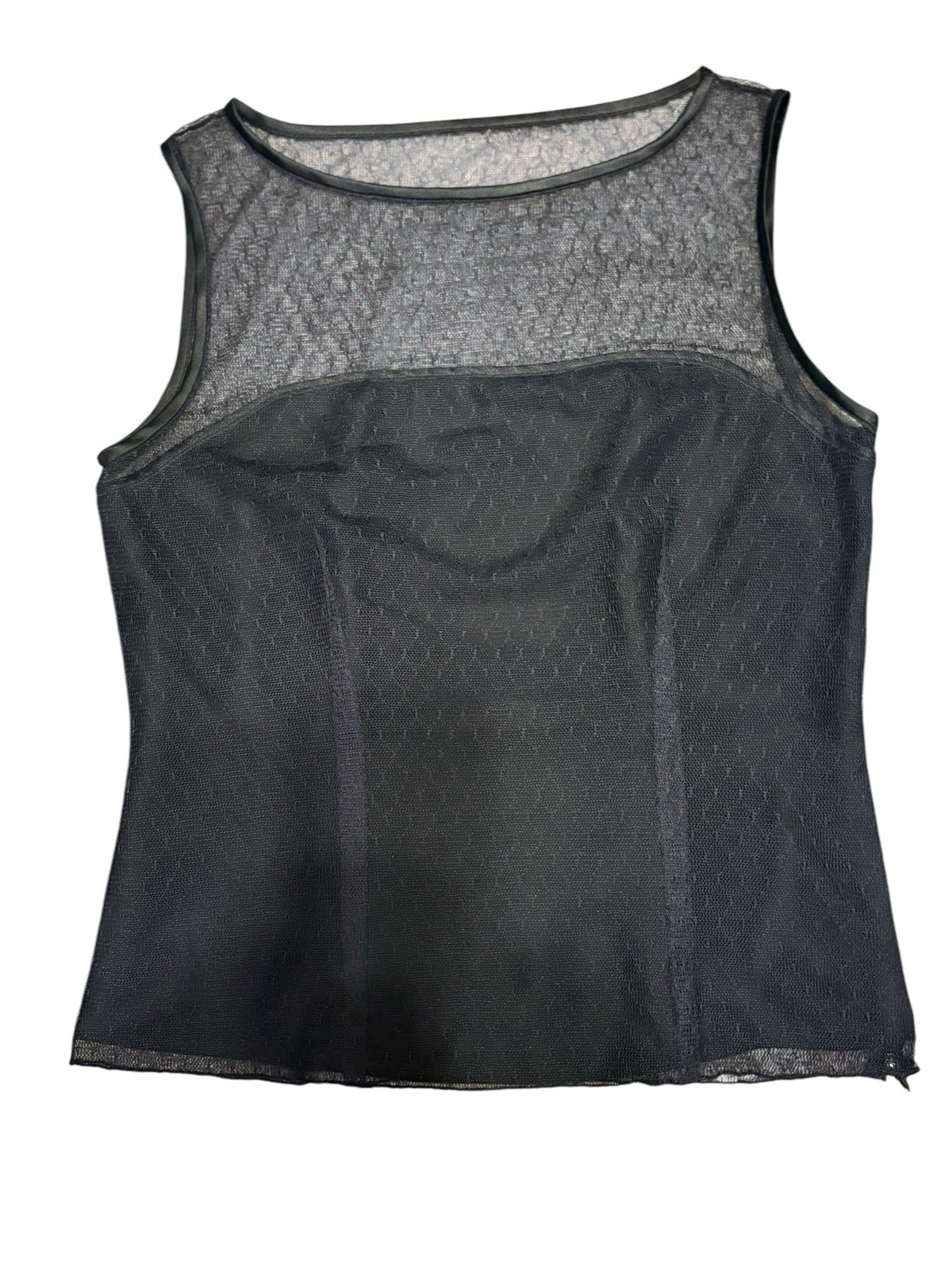 Pamela Dennis Private Client Group Size 8 Black Sleeveless Lace Side Zip Top