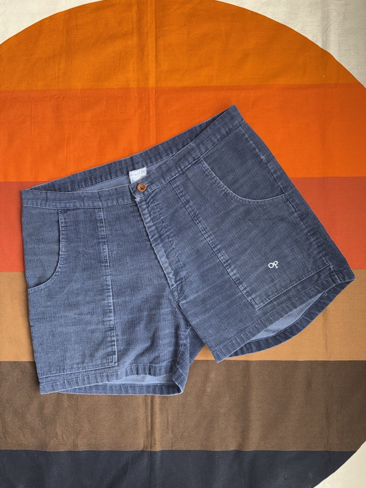 Vintage 1970s Ocean Pacific/OP Navy Corduroy Shorts, Men’s Waist Size 33”