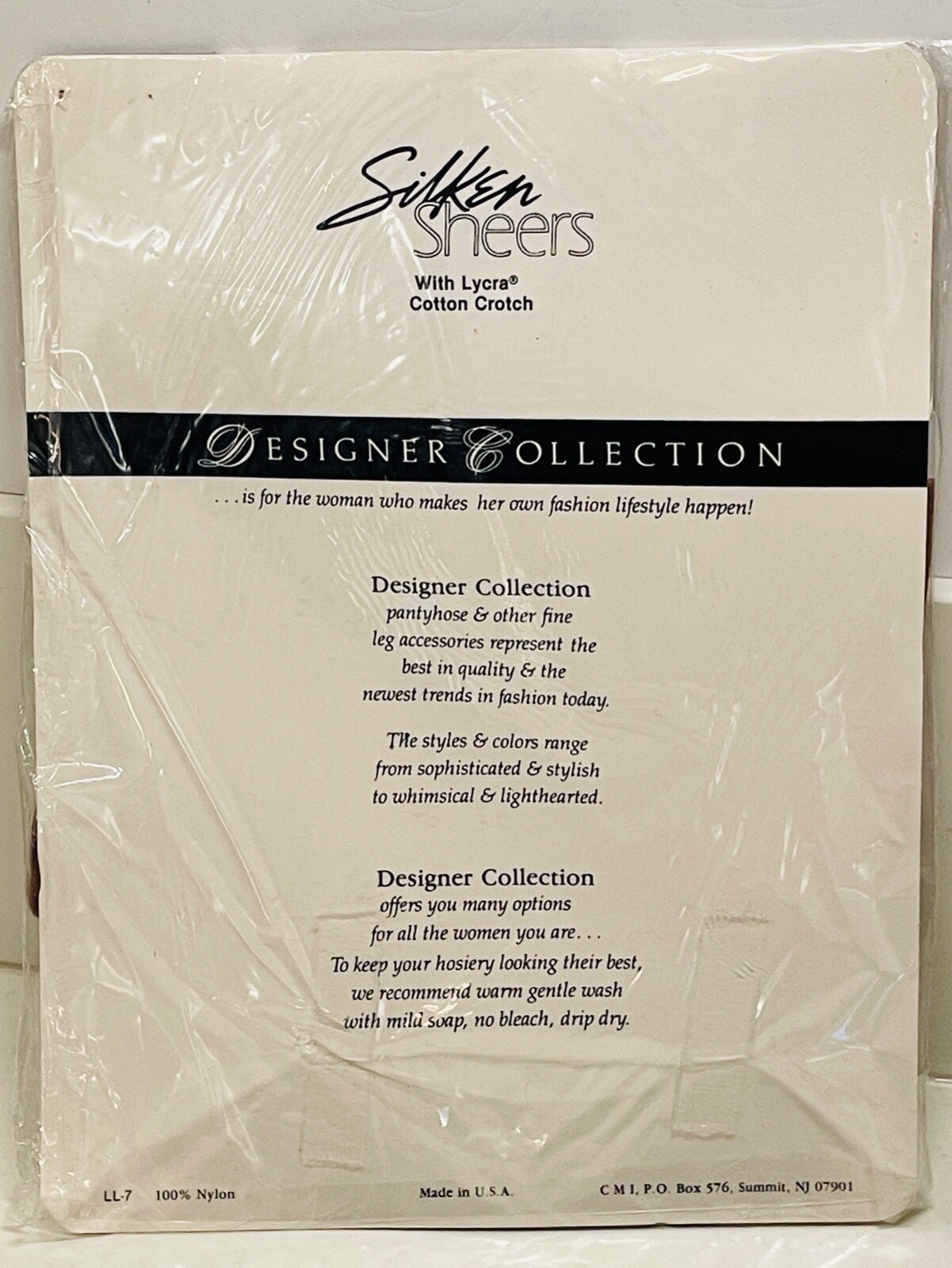 NEW SILKEN SHEERS DESIGNER COLLECTION SUNTAN STRETCH NYLON PANTYHOSE*MED/TALL