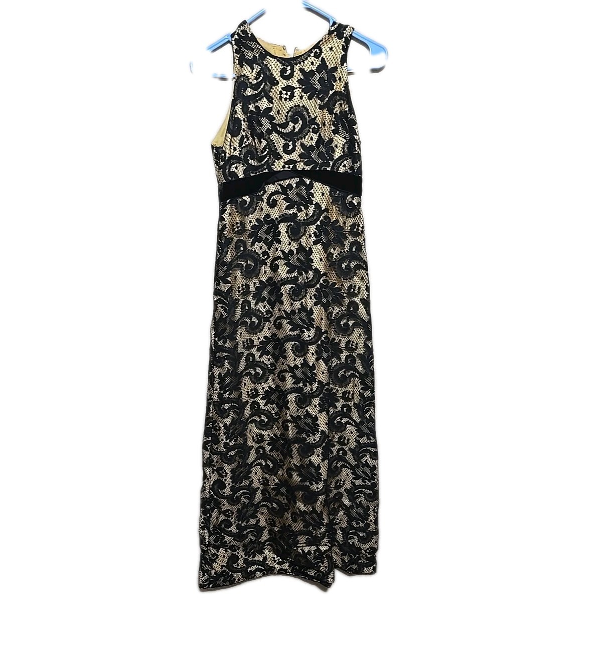 Vtg 70s Nadine Black Paisley Old Money Luxury Formal Evening Dress Womans Size 7