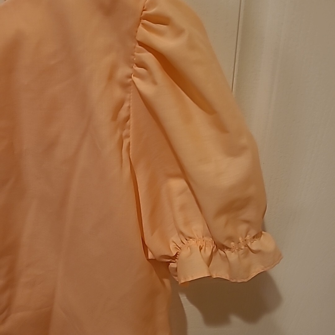 Vintage Square Dance Top Blouse Peach L/XL Cottage Prairie