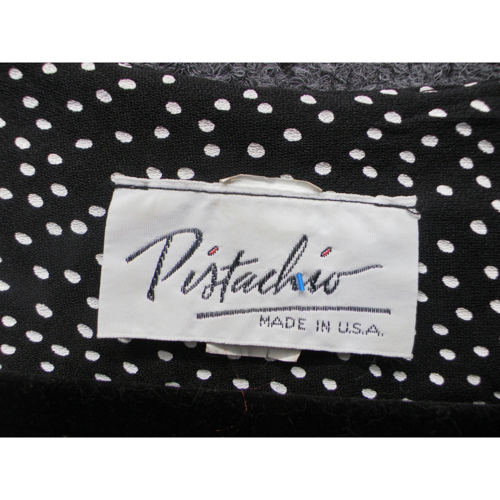 Pistachio Polka Dot Dress Womens 13-14 Black Peplum Vintage 80s Retro Midi