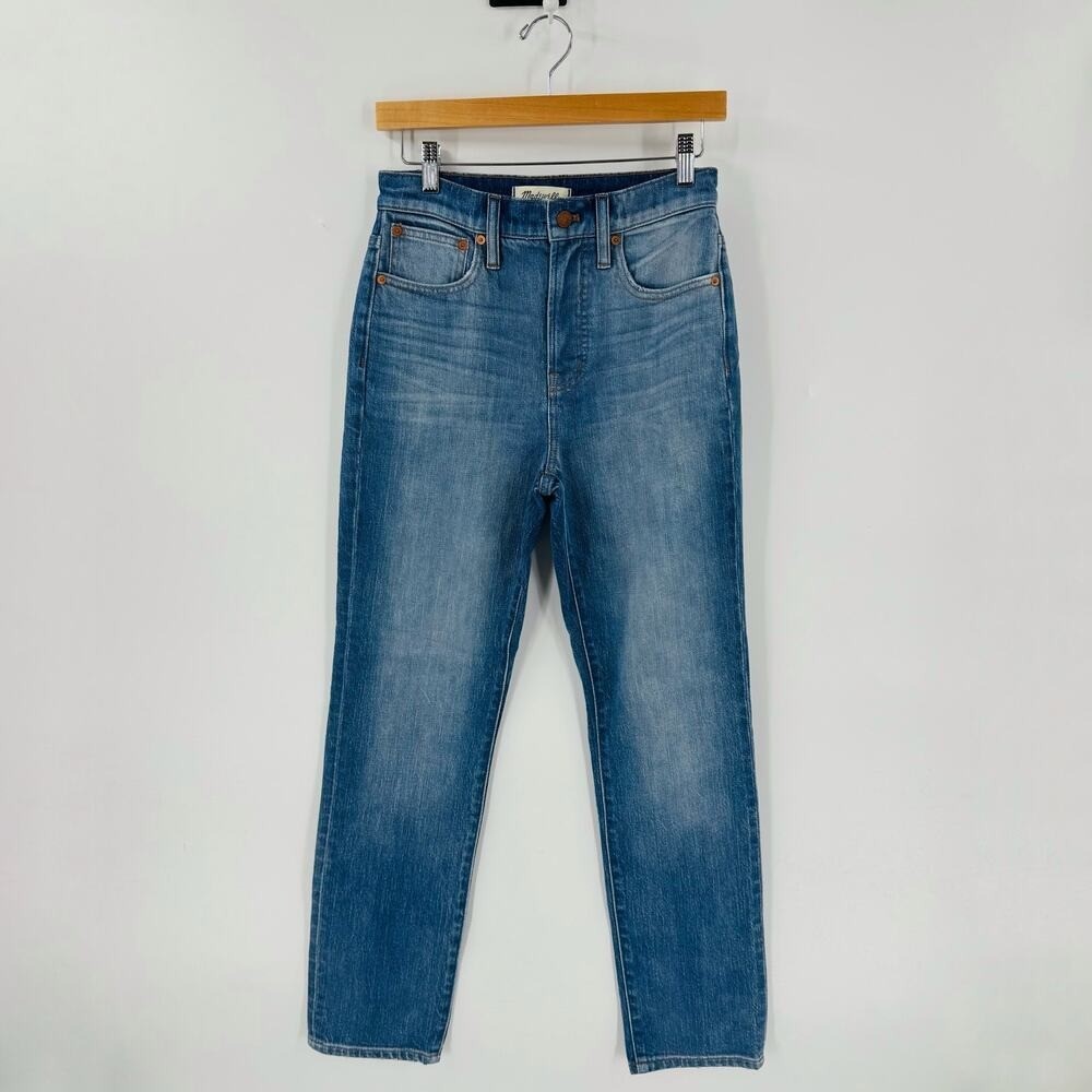 Madewell Perfect Vintage Jean Women&rsquo;s Size 26 Blue Denim High Rise Straight Leg