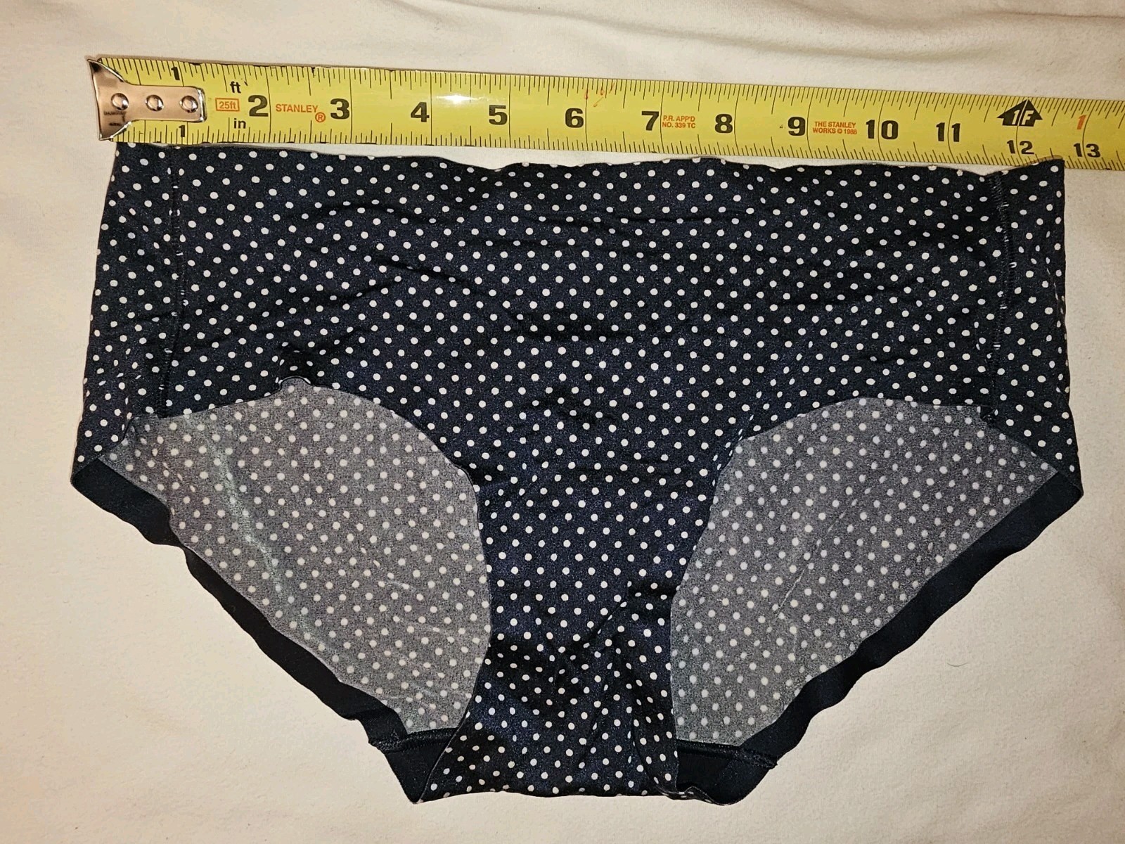 Vintage Blue Polka Dot Hipster Panties. Size Med