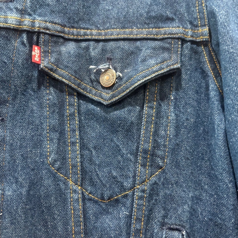 Levi Strauss Co Denim Trucker Jacket Blue Size 46 Womens XL Vintage Made in USA