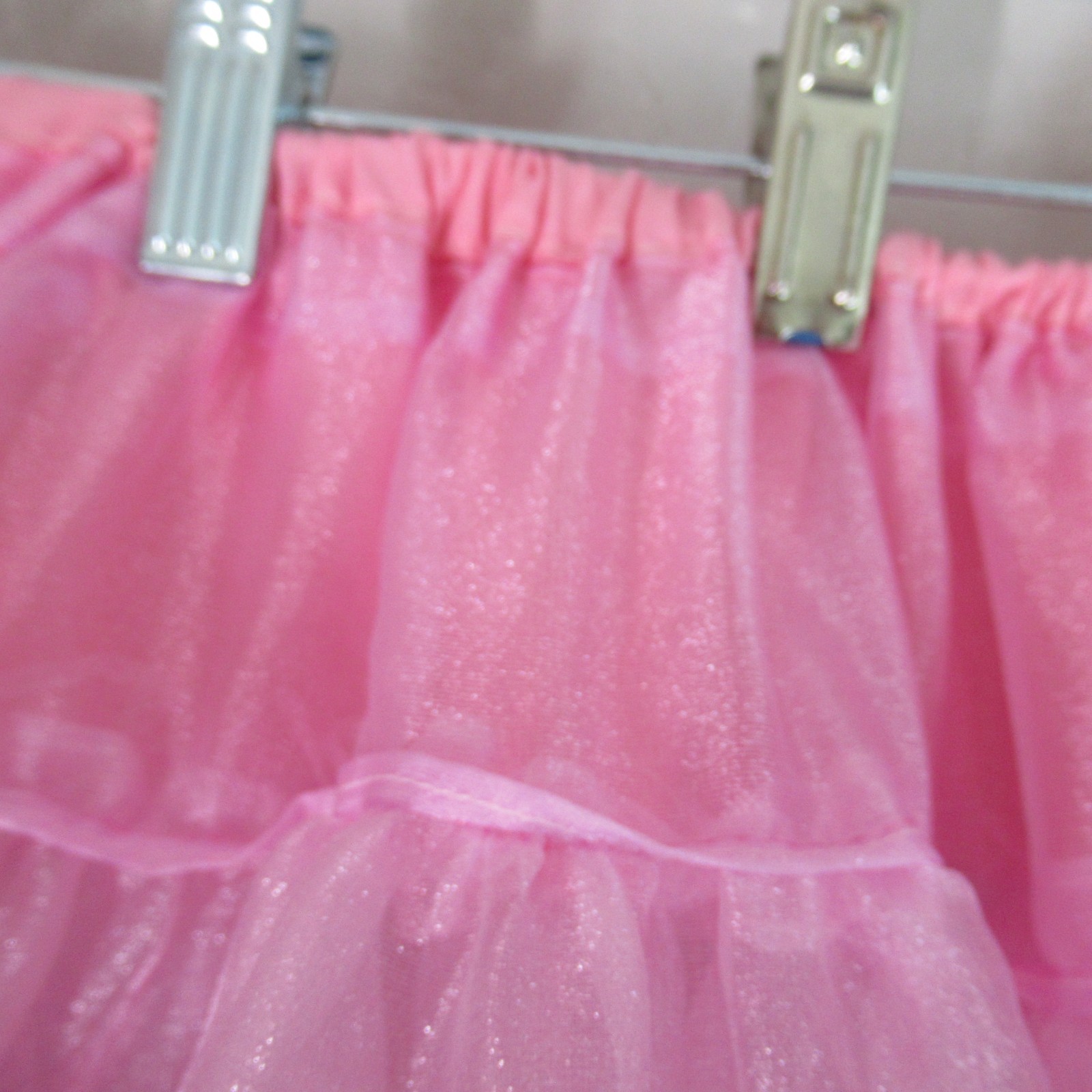 Square Apparel Petticoat Square Dance M Ruffles 3 Tone Metal Pink 3 Tier 2 Layer