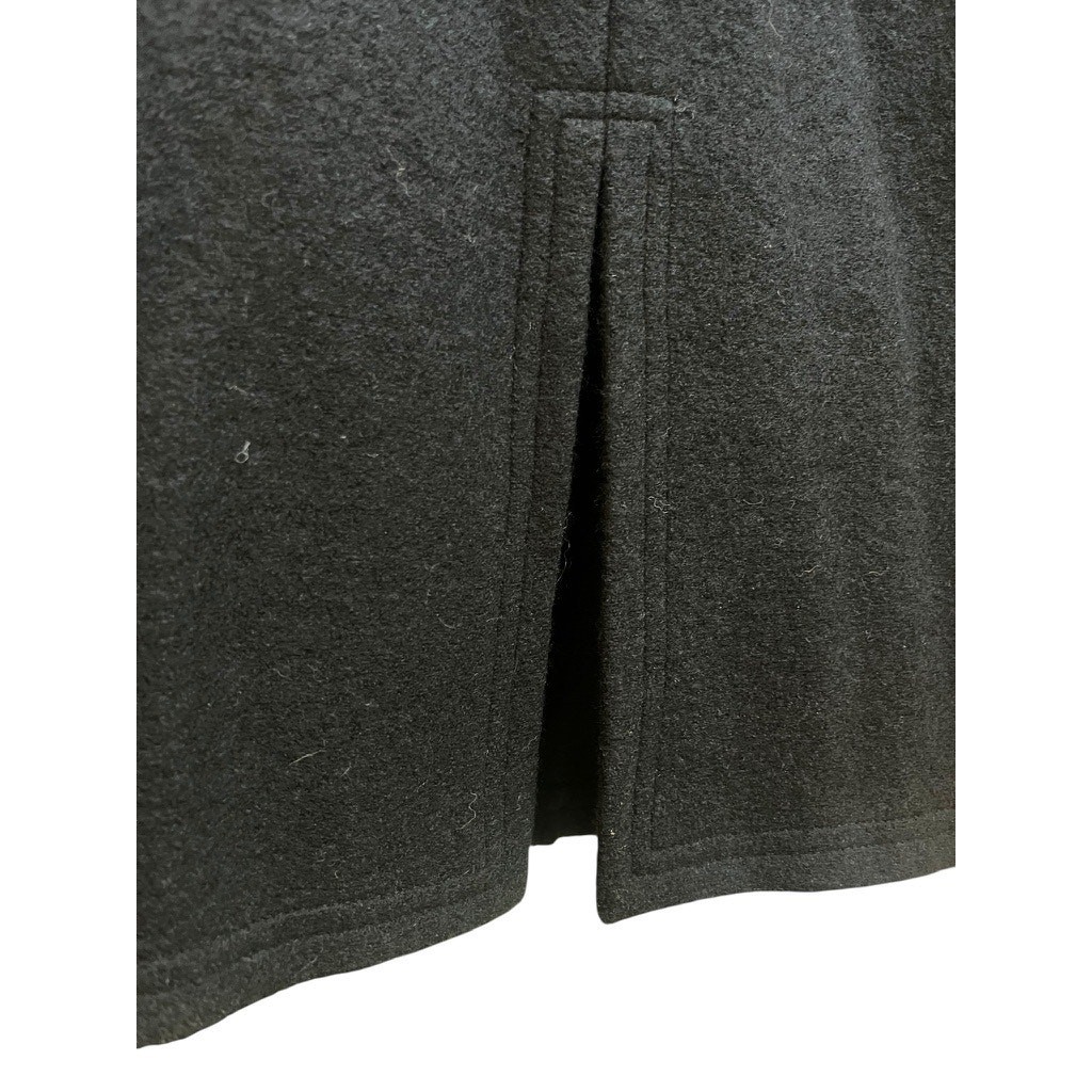 $376 GEIGER Boiled Wool Black Pencil Skirt | 42 EU (12 US) | New! Vintage!