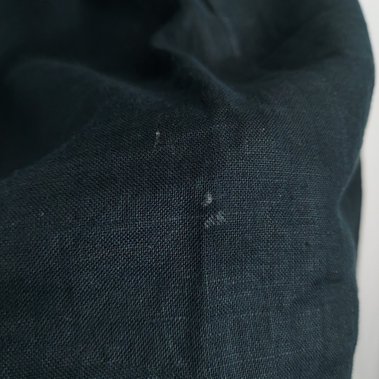 Linen Suit Double Breasted Jacket Blazer Pencil Skirt Off Black Green Vintage