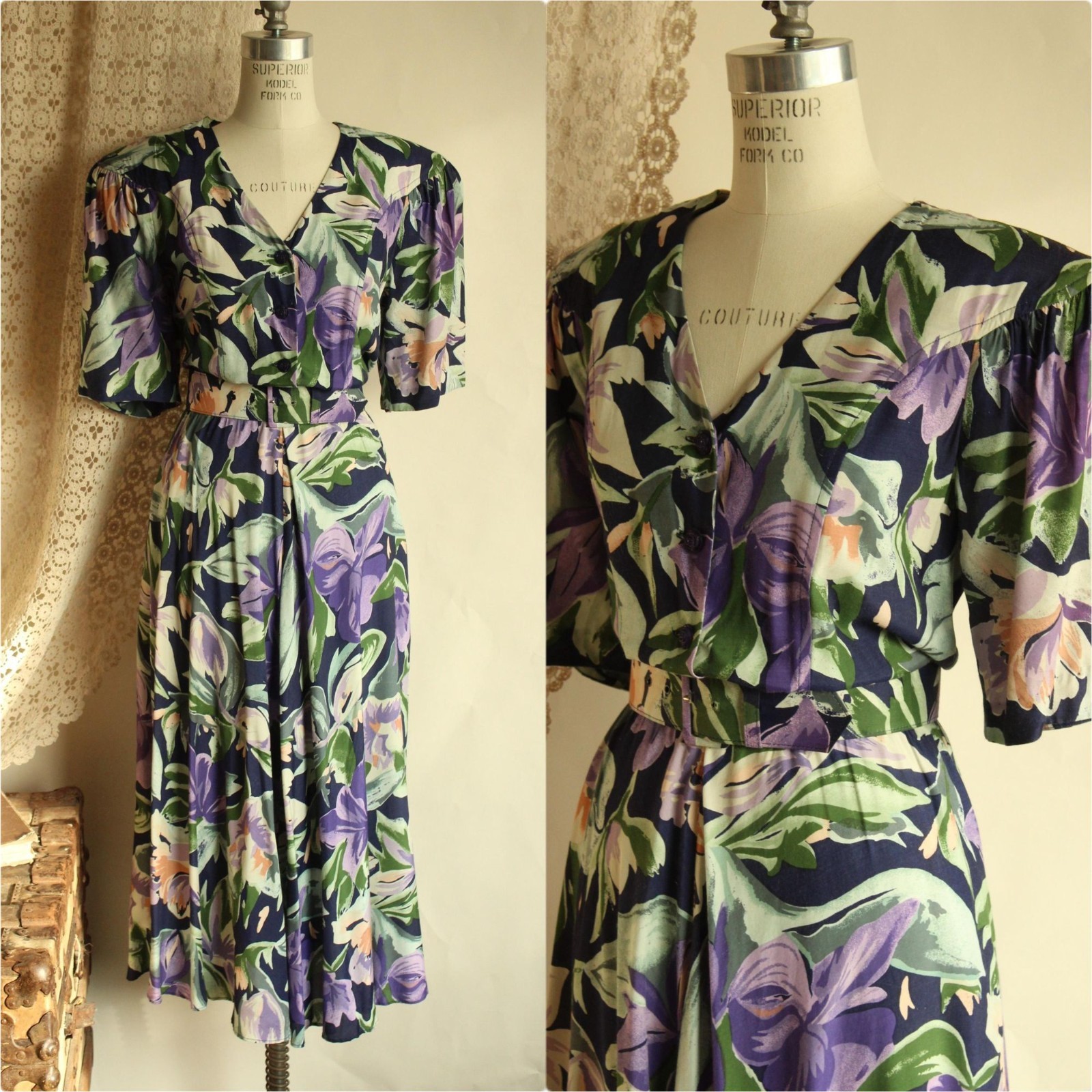 Vintage 1980&rsquo;s Dress with Pockets and Belt, Ed Michaels by Melanie Drucher
