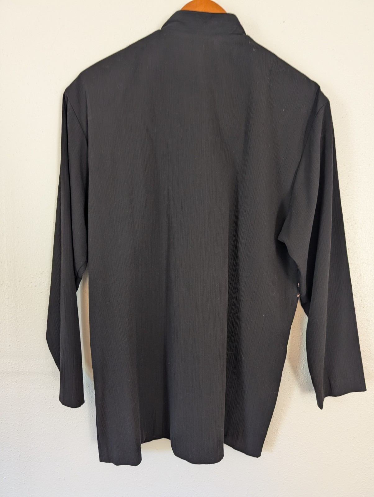 Peter Popovitch Womens Top Size S Beaded Blouse Artsy Black Western Art To Wear