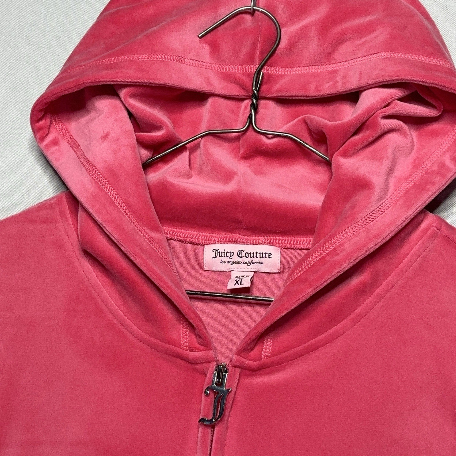 Juicy Couture Velour Jacket / Shorts Set – Hot Pink – Gemmed – Womens XL