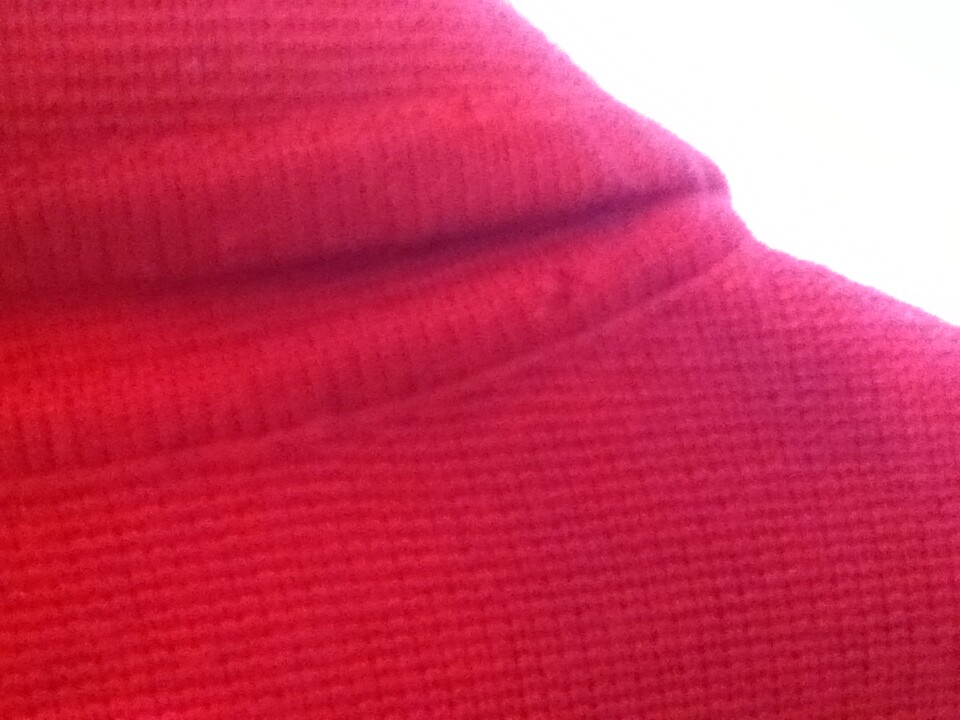 Vintage 70&rsquo;s Mod Red Wool Knit Coat Sz Large Alexander&rsquo;s British Hong Kong