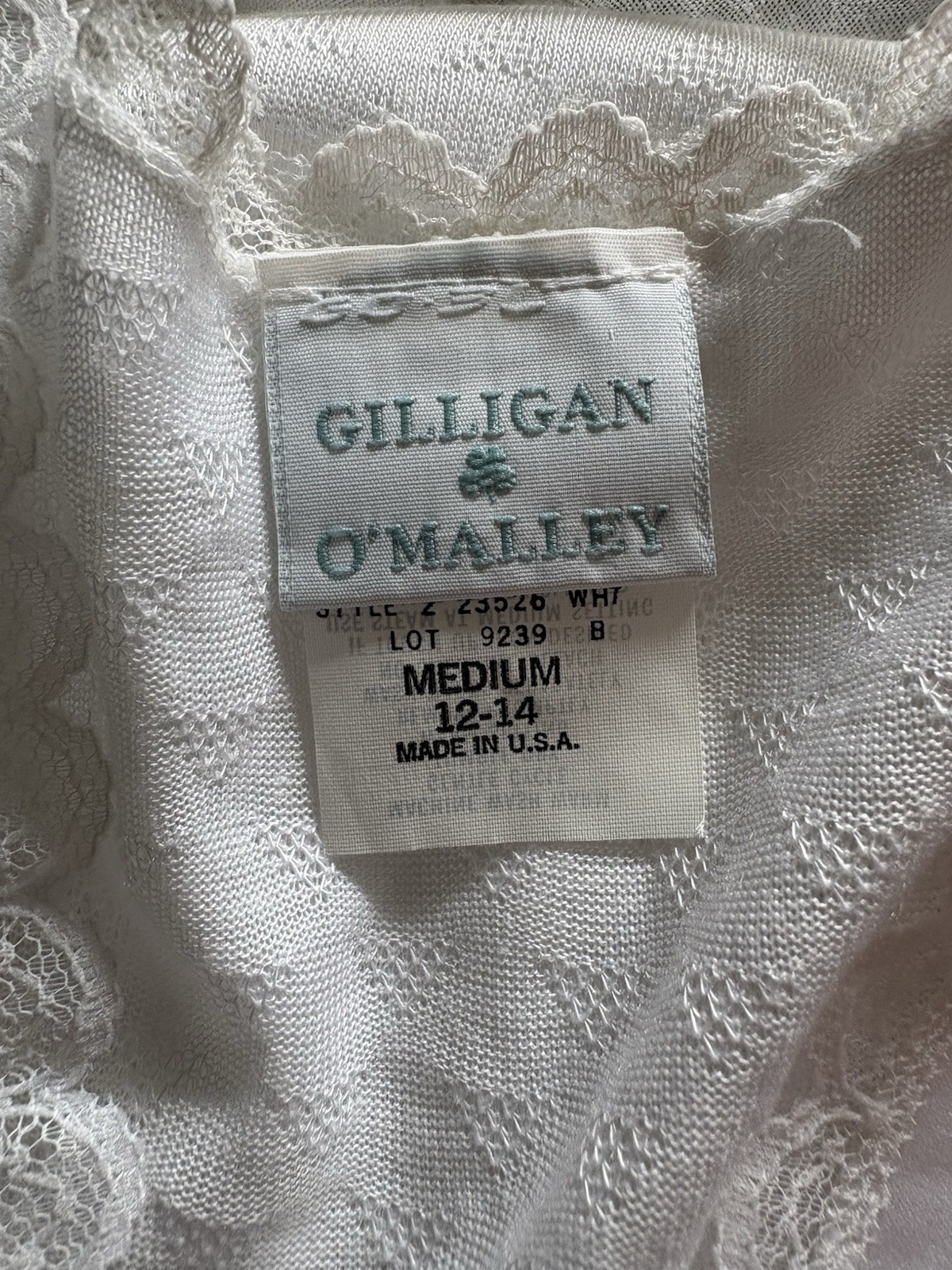 Gillian O’Malley NEW With Tags 1980’s White Embroidery Lace Ruffles Size Medium